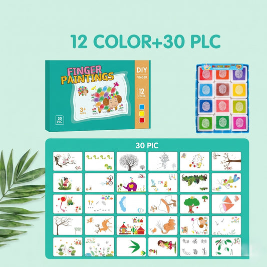 Kids Finger Paint Set – 30 Colors